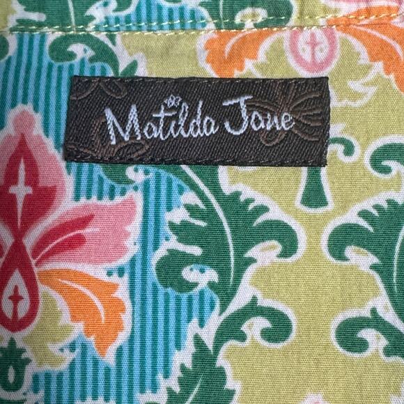 Matilda Jane Dress Floral Print Button Front Pintuck Detail Small - Picture 6 of 10